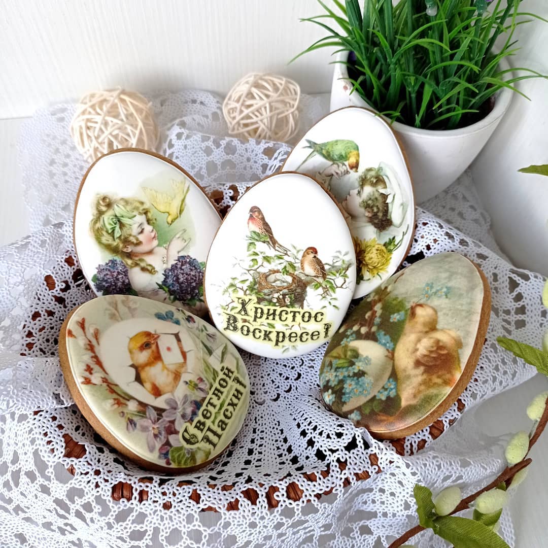 Набор ретро яиц в коробке