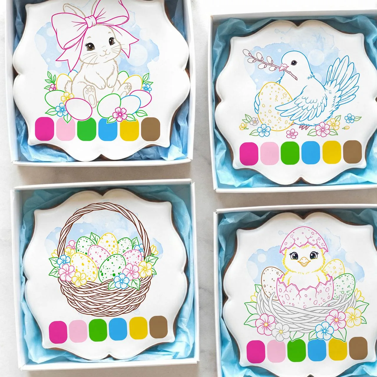 Пасхальная съедобная раскраска